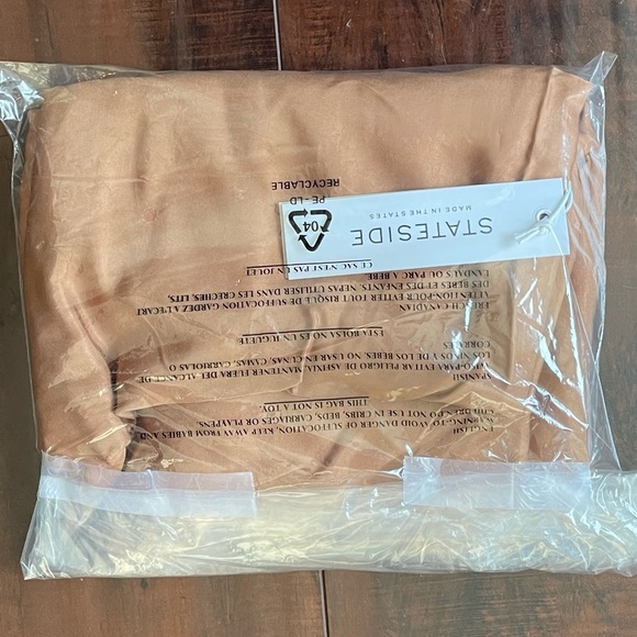 Stateside Viscose Satin Jumpsuit in Cafe - Picture 4 of 5